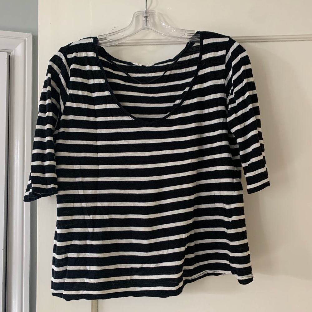 Zara Organic Cotton Striped 3/4 Long Sleeve